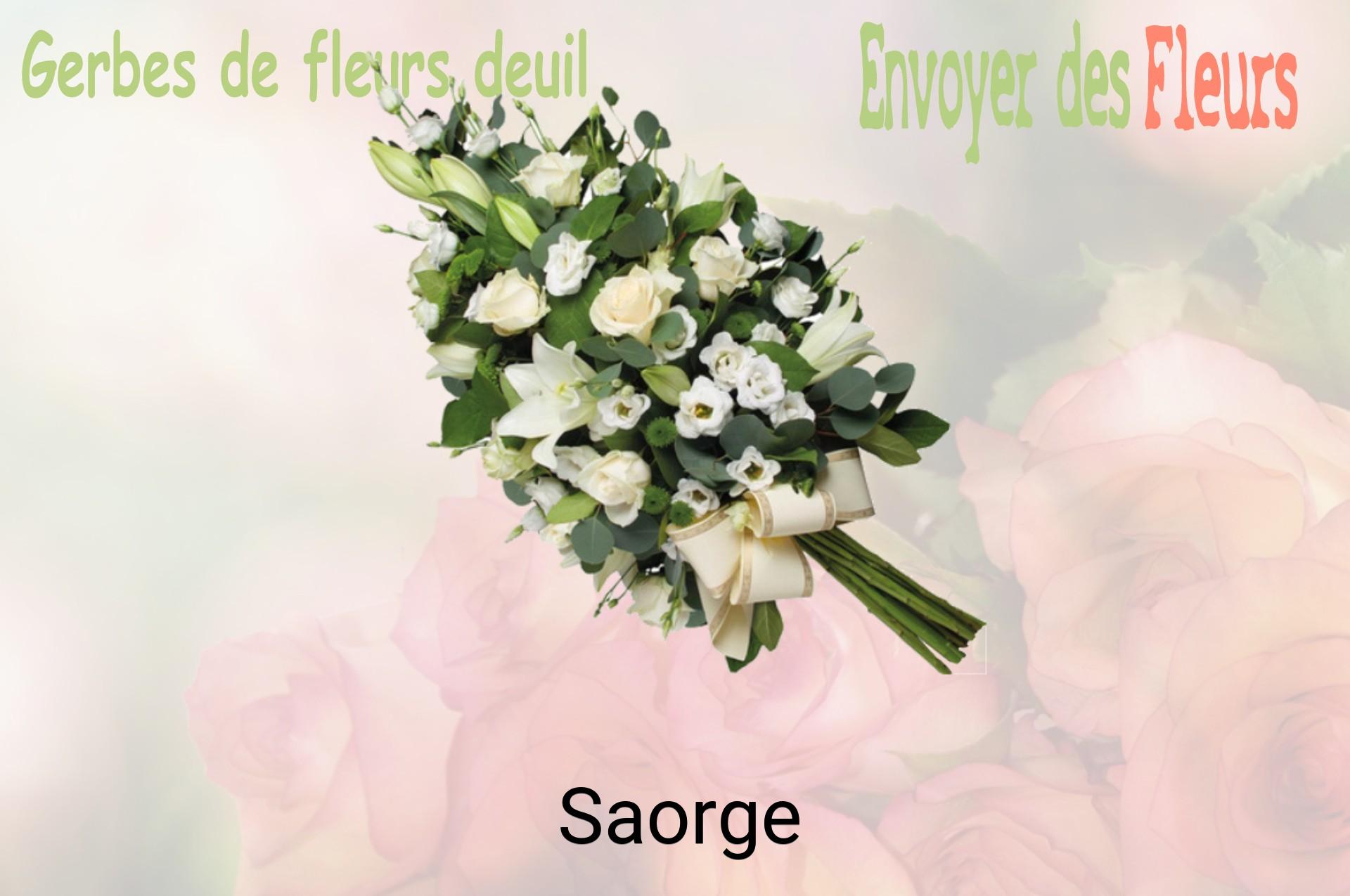 Gerbe de fleurs de deuil livrée à Saorge